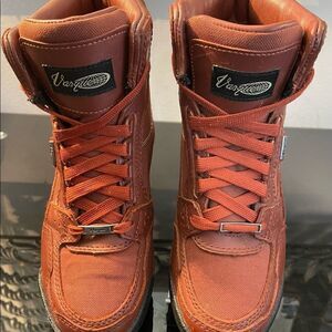 Vasque Ankle Hiking Boots Leather/Fabric Orange Youth 4 M/W6. Front Laces